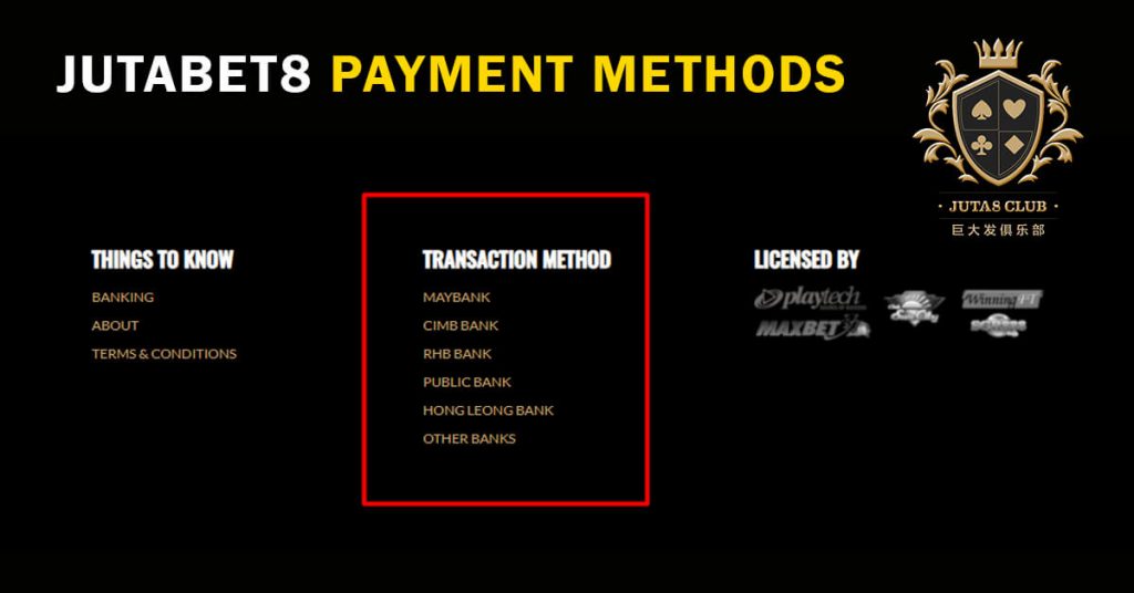 Jutabet8 Payment Methods