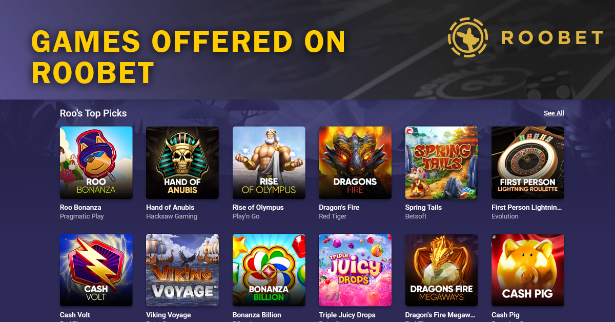 Games Offered on Roobet