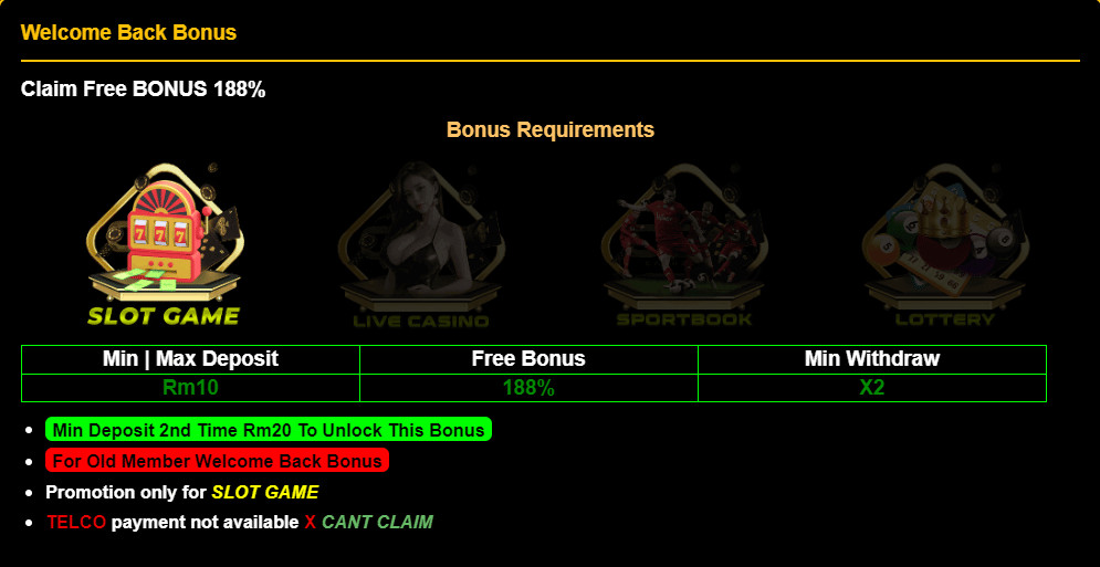 tekan88 welcome bonus