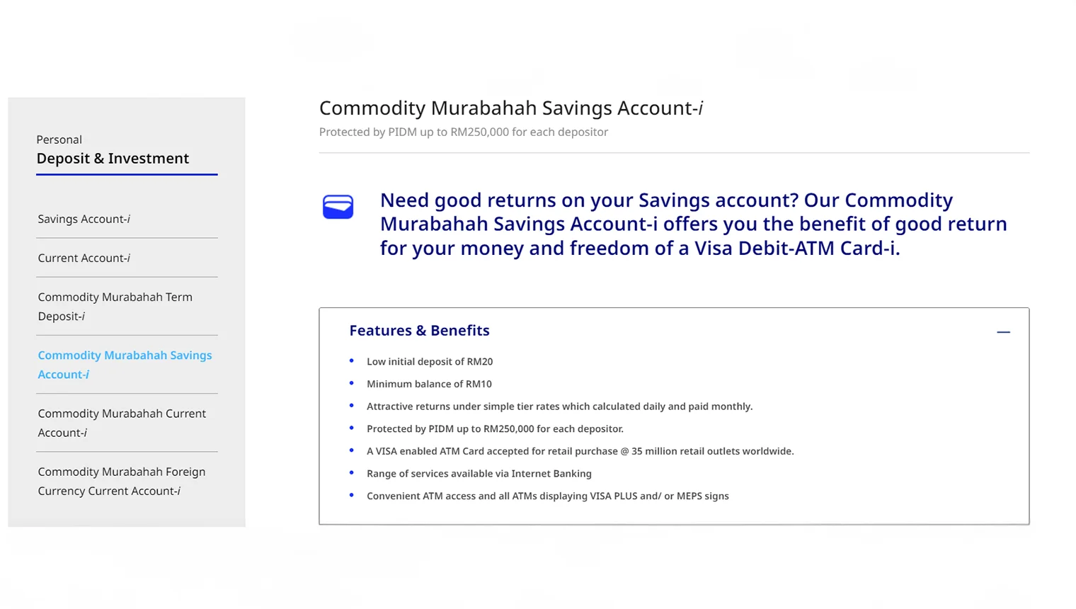 Rize Commodity Murabahah Savings Account-i