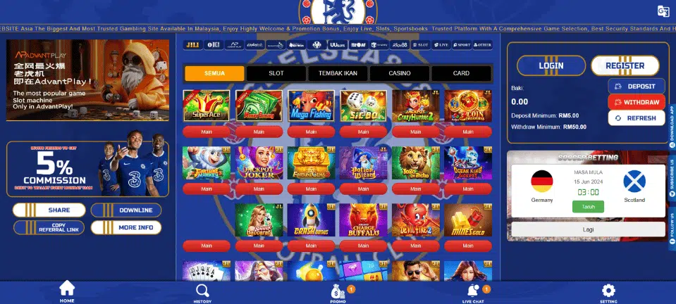 Chelsea homepage